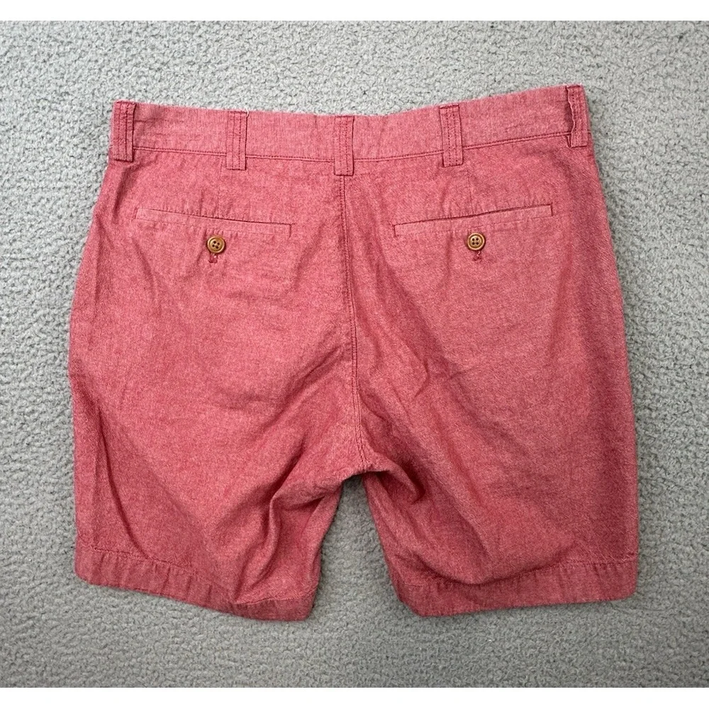 J.Crew Gramercy Shorts Mens 32 Red Chambray 8